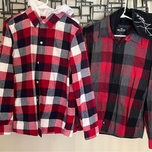 2 Hollister Hoodie Flannels Size Small